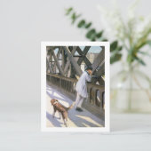 Le Pont de L'Europe: Details eines Ruheständlers u Postkarte (Stehend Vorderseite)