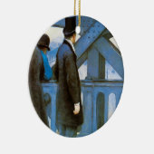 Le Pont de l'Europe von Gustave Caillebotte Keramik Ornament (Rechts)