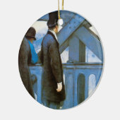 Le Pont de l'Europe von Gustave Caillebotte Keramik Ornament (Links)