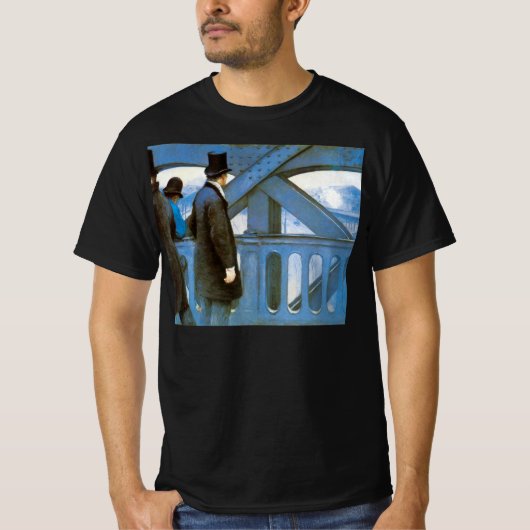 Le Pont de l'Europe von Gustave Caillebotte T-Shirt (Vorderseite)