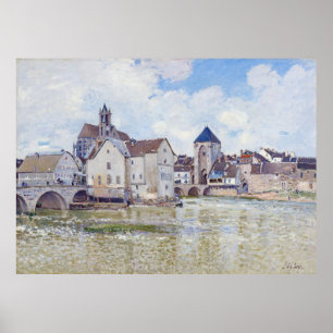 Le Pont de Moret, Alfred Sisley Poster