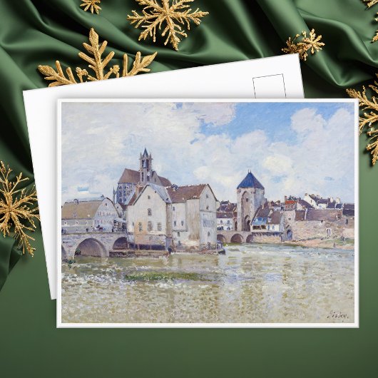 Le Pont de Moret, Alfred Sisley Postkarte