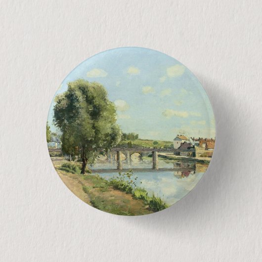 Le Pont Du Chemin De Fer Camille Pissarro Button (Vorderseite)