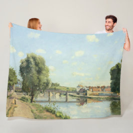 Le Pont Du Chemin De Fer Camille Pissarro Fleecedecke