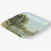 Le Pont Du Chemin De Fer Camille Pissarro Pappteller (Gewinkelt)