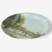 Le Pont Du Chemin De Fer Camille Pissarro Pappteller (Schrägansicht)