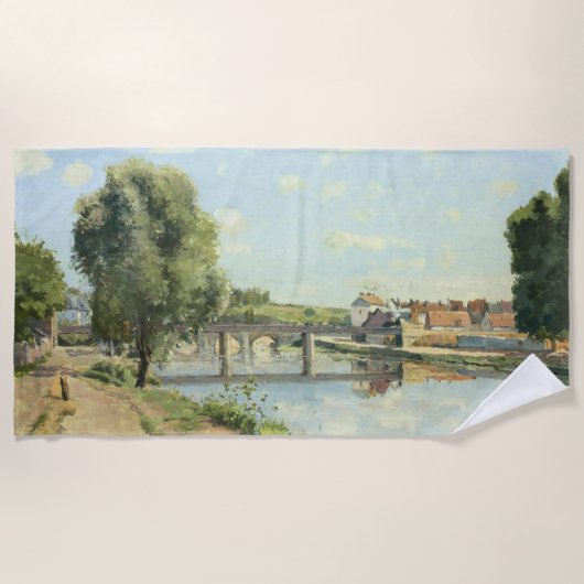 Le Pont Du Chemin De Fer Camille Pissarro Strandtuch (Vorderseite)