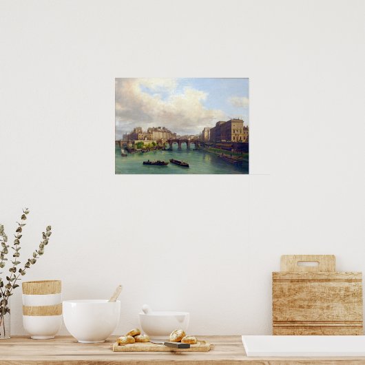Le Pont-Neuf - Giuseppe Canella - 1832 Poster (Küche)
