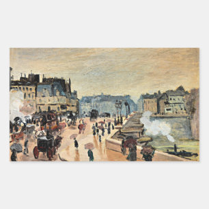 Le Pont Neuf von Claude Monet Rechteckiger Aufkleber