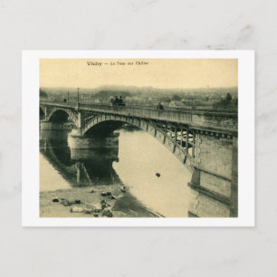 Le Pont sur l'Allier, Vichy France Vintag Postkarte