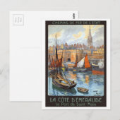 Le Port de Saint Malo Postkarte (Vorne/Hinten)