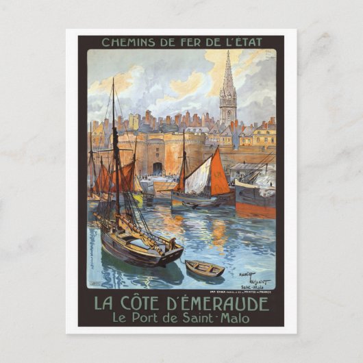 Le Port de Saint Malo Postkarte (Vorderseite)
