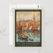Le Port de Saint-Malo Postkarte (Vorne/Hinten)