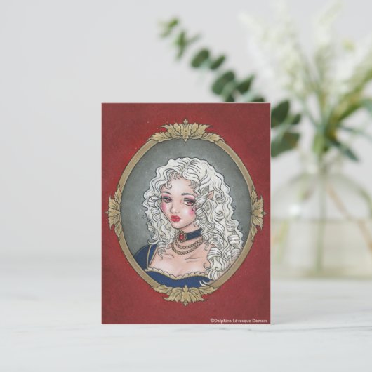 Le Portrait De La Vampiresse Gothic Postcard Postkarte (Stehend Vorderseite)