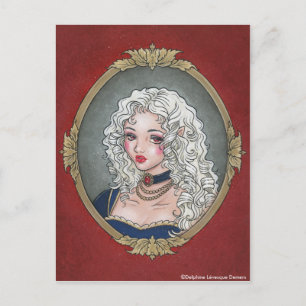 Le Portrait De La Vampiresse Gothic Postcard Postkarte