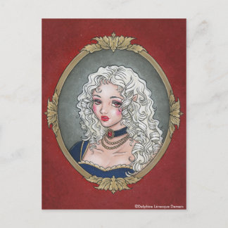 Le Portrait De La Vampiresse Gothic Postcard Postkarte