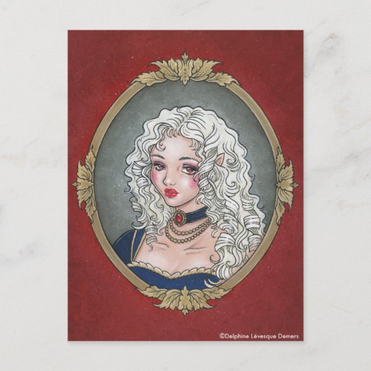 Le Portrait De La Vampiresse Gothic Postcard Postkarte (Vorderseite)
