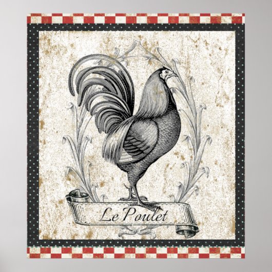 Le Poulet Vintag Chicken Poster (Vorne)
