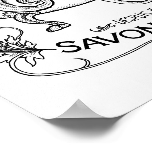 Le Poulpe Bath Soap Poster (Ecke)