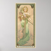 Le Printemps Season Art Nouveau Alphonse Mucha Poster (Vorne)
