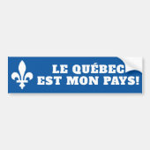 Le Québec est mon zahlt! Autoaufkleber (Vorne)