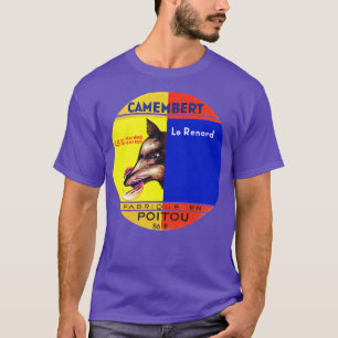 Le Renard Vintage Francophile Käse Etikett T-Shirt