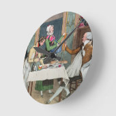 Le Restaurant, Kneipe. durch Rodwell und Martin Runde Wanduhr (Winkel)