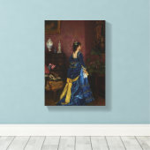Le Robe Bleu von August Toulmouche Leinwanddruck (Insitu (Holzboden))