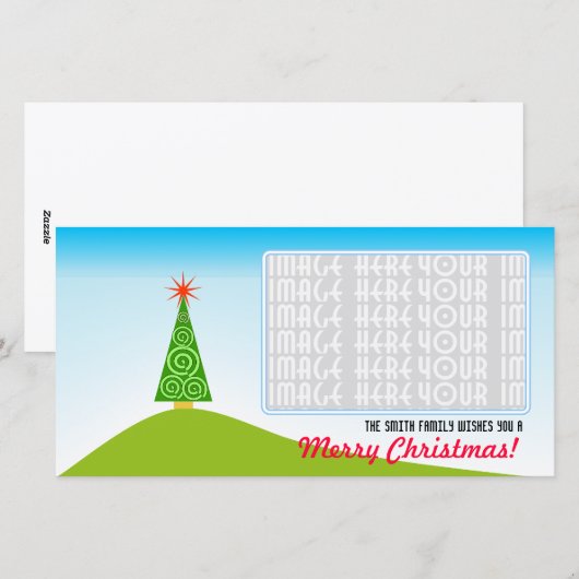 Le Sapin Feiertagskarte (Vorne/Hinten)