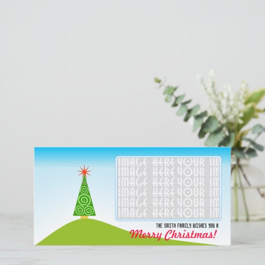 Le Sapin Feiertagskarte (Stehend Vorderseite)