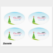 Le Sapin Ovaler Aufkleber (Blatt)