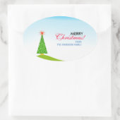 Le Sapin Ovaler Aufkleber (Tasche)