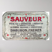 Le Sauveur, Vintager französischer Fleischkonserve Poster (Vorne)