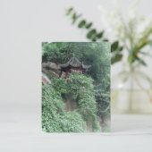 Le Shan Mountainside Buddhistischer Pavillon Postkarte (Stehend Vorderseite)