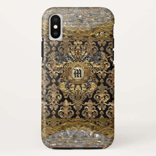 Le Shantesa Hübsch Baroque Monogram Case-Mate iPhone Hülle (Rückseite)