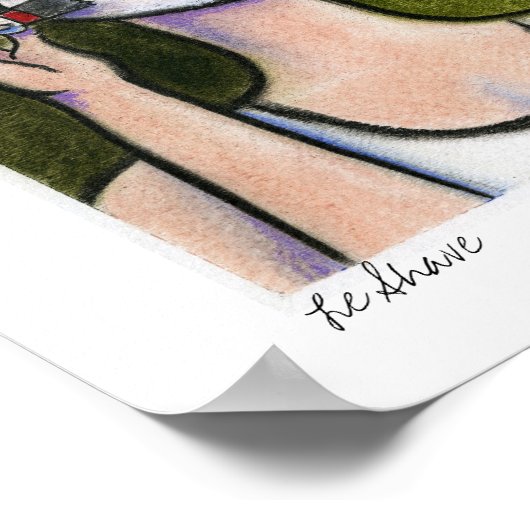 Le Shave by Lee Vandergrift Poster (Ecke)