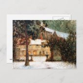 Le Sidaner: Haus in Snow Postkarte (Vorne/Hinten)