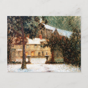 Le Sidaner: Haus in Snow Postkarte