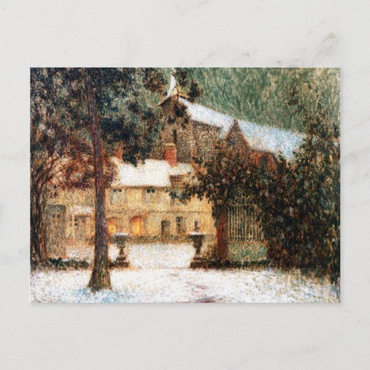 Le Sidaner: Haus in Snow Postkarte (Vorderseite)