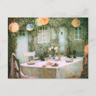Le Sidaner: Tisch mit Lanterns Postkarte