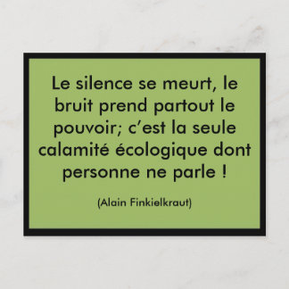 Le silence se meurt postkarte