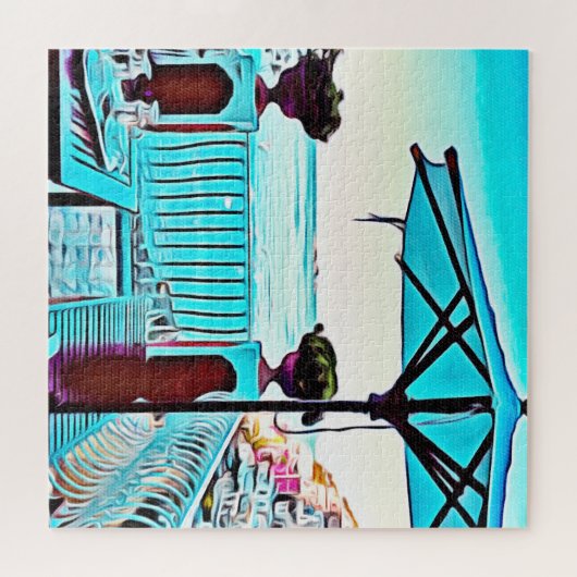 Le Sirenuse in Positano, Italien, Tea Time Puzzle (Horizontal)