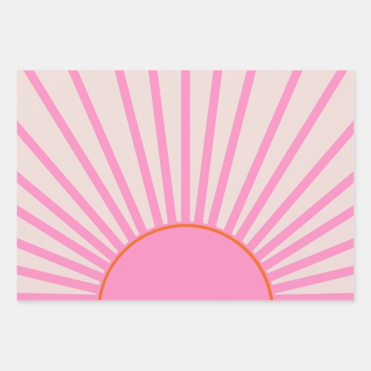 Le Soleil 01 Sun Pink Sunshine Geschenkpapier Set (Vorderseite 2)