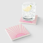 Le Soleil 01 Sun Pink Sunshine Steinuntersetzer (Seitenansicht)