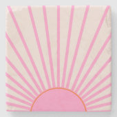 Le Soleil 01 Sun Pink Sunshine Steinuntersetzer (Vorderseite)