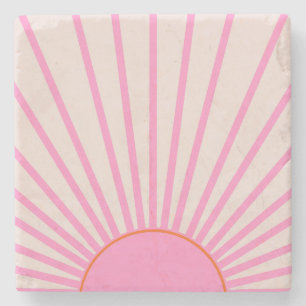 Le Soleil 01 Sun Pink Sunshine Steinuntersetzer