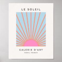 Le Soleil 02 Retro Sun Rosa und Blau Sunshine