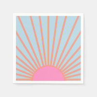 Le Soleil 02 Retro Sun Rosa und Blau Sunshine