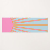 Le Soleil 02 Retro Sun Rosa und Blau Sunshine Yogamatte (Vorderseite (Horizontal))