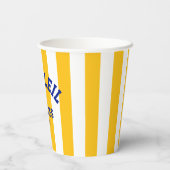 Le Soleil Vacances Côte d'Azur Cabana Streifen Pappbecher (Rückseite)